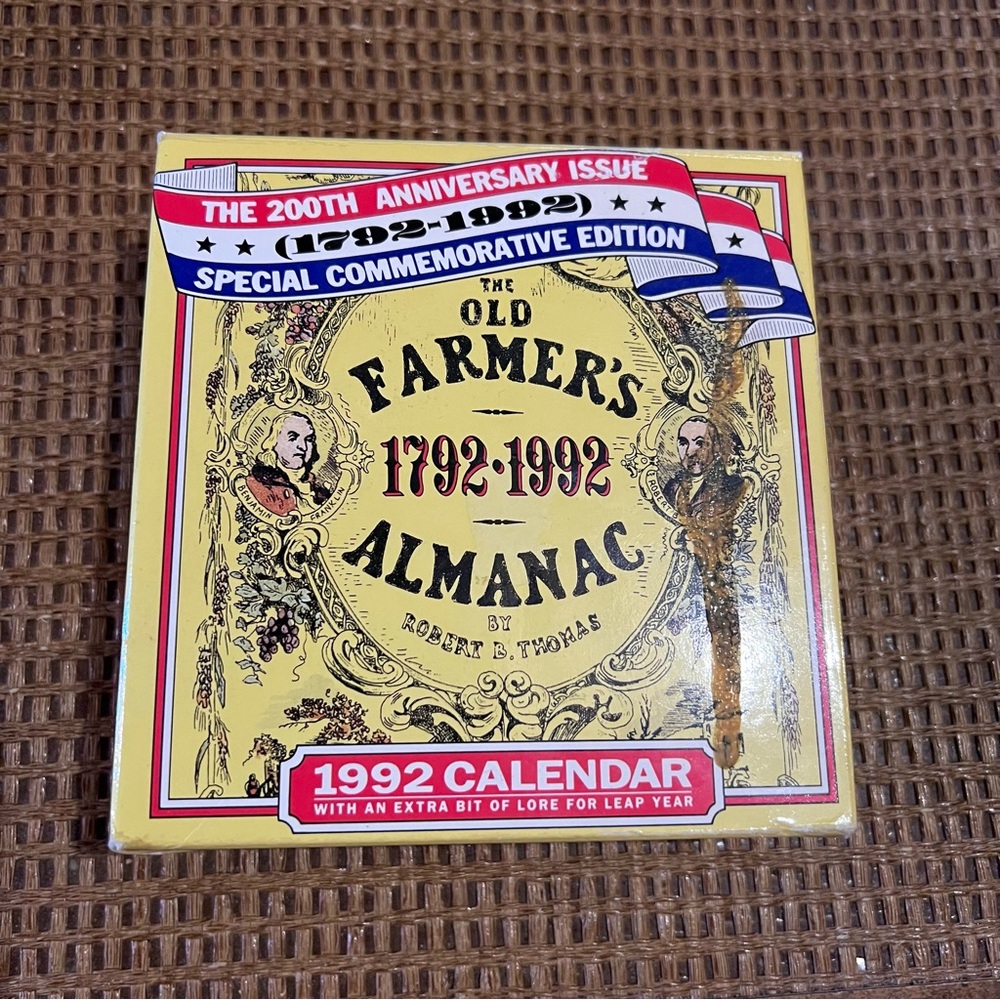 1992 Farmer’s Almanac page-a-day calendar